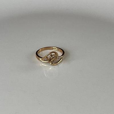 10K Yellow Gold Ring Missing Stone