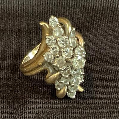 14K Plated Diamond Ring