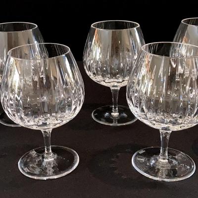 8 Miller Rogasta Cut Glass Brandy Glasses