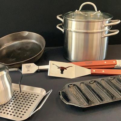 Ready For The Grill, Cast Iron Pan & Texas Utensils