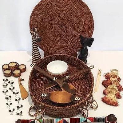 African Motif Table Decor With Cookware