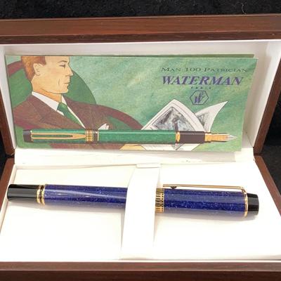 Waterman Patrician Lapis Lazuli Marble Fountain Pen
