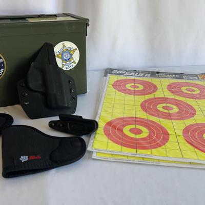 Ammo storage gun holsters target practice