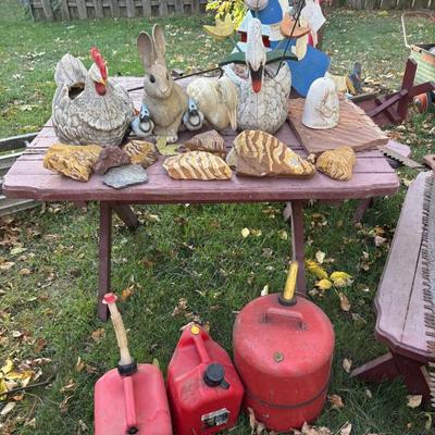 Sweet  selection of outdoor items, yard decor  . snowblower . lawnmower yard, leaf blower. power tools chainsaw trimmers
