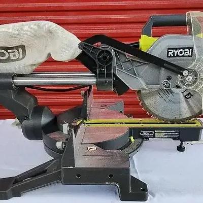 Ryobi sliding compound miter saw.