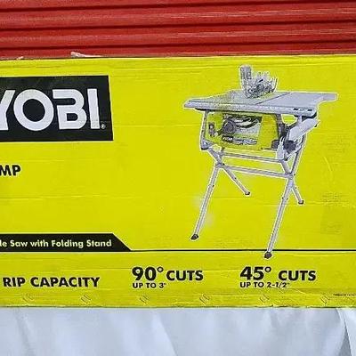 15 Amp 10 in. Compact Portable Corded Jobsite Table Saw with Folding Stand