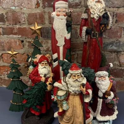 Woodland Rustic Santa Figures & Christmas Trees By Pier 1, Others