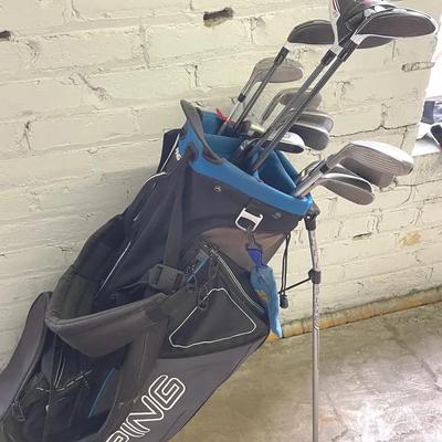 TaylorMade Golf Clubs With Karsten Ping Clubs And Ping Bag