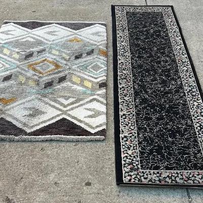 Mission Style Area Rug with Runner