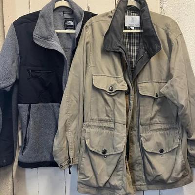 North Face Polartec Jacket  L and London Fog Corduroy Parka XL