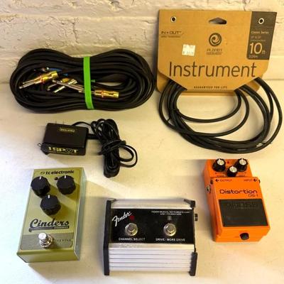 Guitar Effects Pedals W/ Cinders Overdrive, Boss DS-1, Fender Channel Select & More