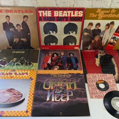 Vintage Vinyl Rock & Pop Albums (10) With Beatles, Loverboy, Heart