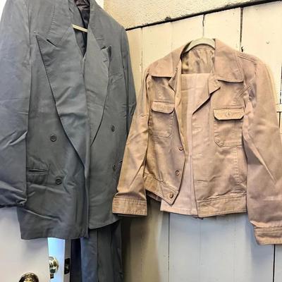 1940s Wool Zoot Suit and 1980s Denim Jean Suit