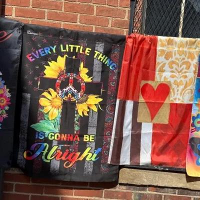 Love/Peace Outdoor Patio Yard Flags (4)