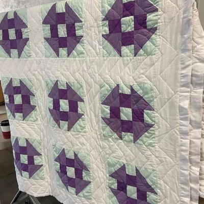 Vintage Hand Quilted Quilt With King Comforter Quilt 