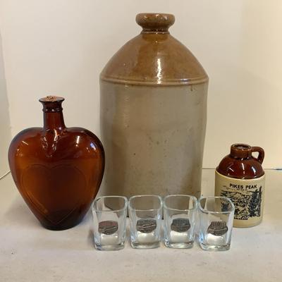 Whiskey Jugs And Shot Glasses