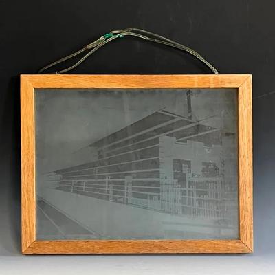 Salerno Etched Glass Architectural Piece