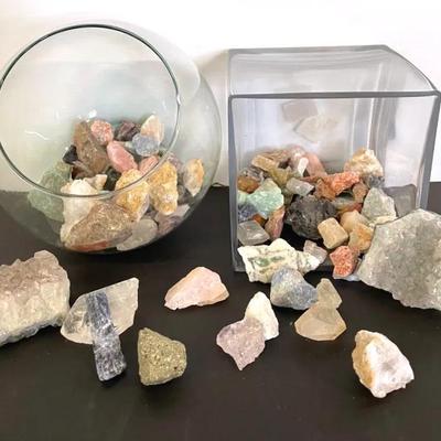 Rock And Crystal Collection With Quartz, Pyrite, Geodes And More