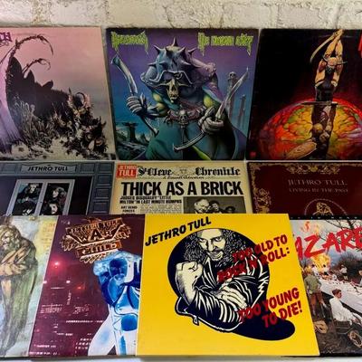 Vintage Vinyl Rock Albums (10) With Jethro Tull & Nazareth
