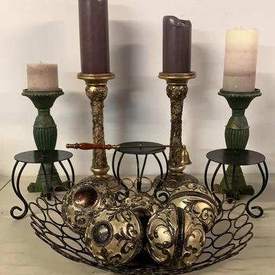 Assorted Decor and Candleholders