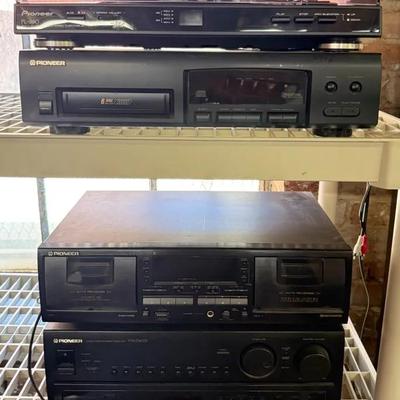 Pioneer Home Audio Electronics (4 Pieces) With Turntable, CD, Cassette, Receiver