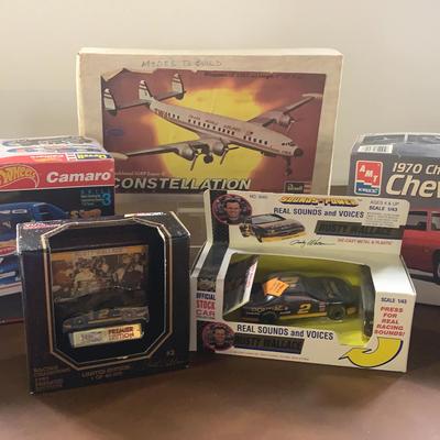 Assortment Of Racing Cars And Trans World Airlines Models