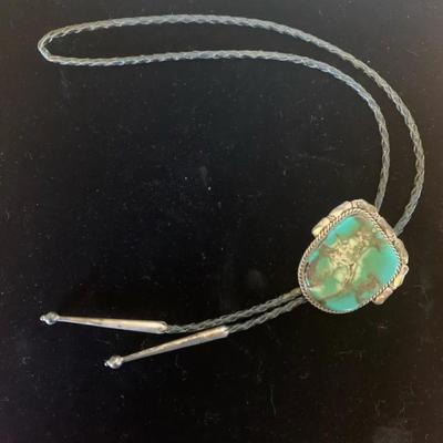 Sterling Silver and Turquoise Bolo Tie