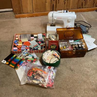 Singer Sewing Machine And Sewing Accessories 