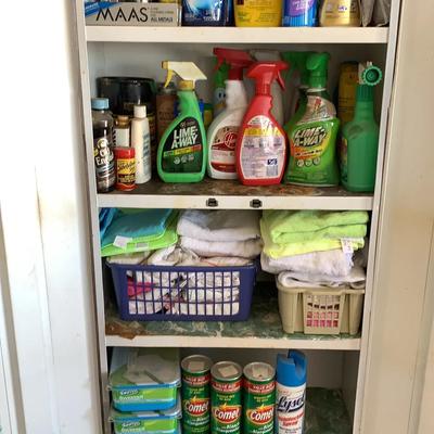 Lot Of Cleaning Supplies Kitchen/ Bath Shelf Not Included 