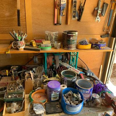 Large Lot Of Tools And Misc Shed Supplies