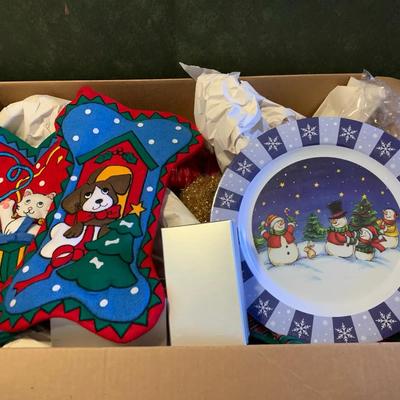 Christmas Stockings, Ornaments, And Light Up Christmas Llama