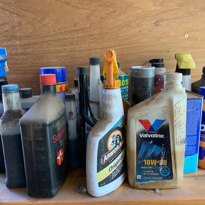 Used Shed Oils, Cleaners, And Misc Sprays 