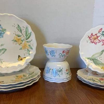 Service For 4 Lenox “Butterfly Meadow” Plastic