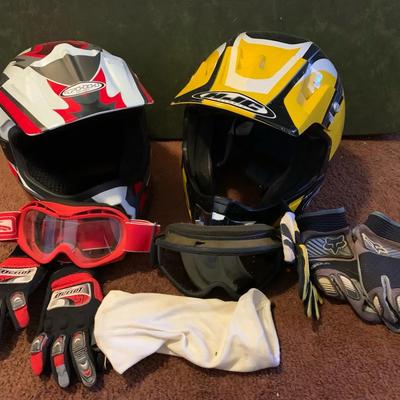 Motorcycle Helmets, Goggles, And Gloves