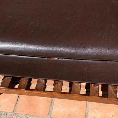 Foux Leather Ottoman