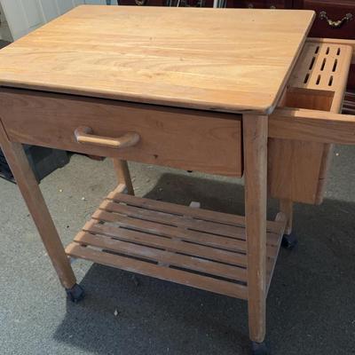 Wooden Kitchen Storage Cart