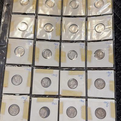 Mercury Dimes $ (20) 1940S