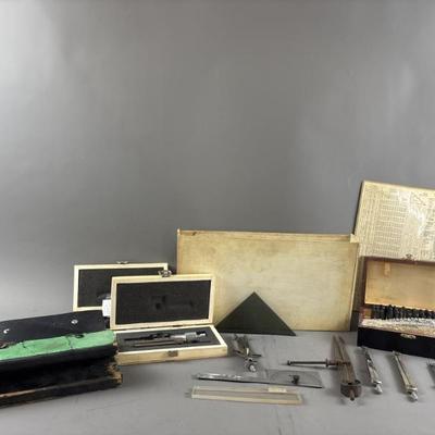Sale Photo Thumbnail #147: Lot 163 – Digit Micrometers, Vtg Drafting Tools & More