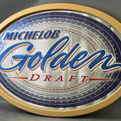 Sale Photo Thumbnail #95: Lot 111 – Michelob Golden Draft Mirror Sign