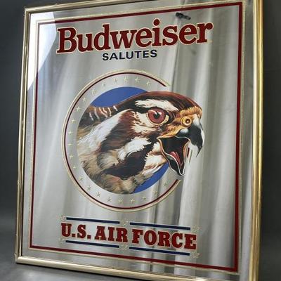 Sale Photo Thumbnail #98: Lot 114 – Budweiser Salutes the U.S. Air Force Mirror Sign