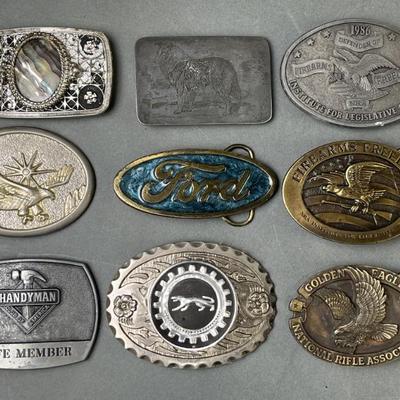 Sale Photo Thumbnail #149: Lot 165 – Belt Buckles NRA, Ford, Jaguar & More