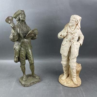 Sale Photo Thumbnail #102: Lot 118 – Vintage Marwal Chalkware & Metal Town Crier