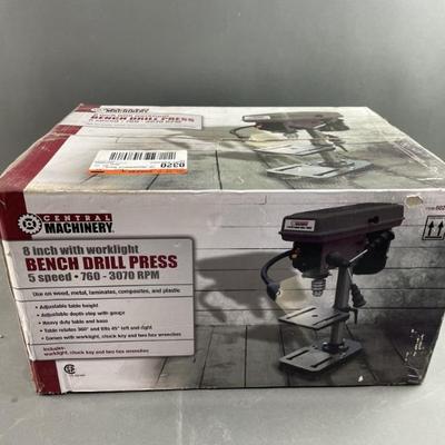 Sale Photo Thumbnail #141: Lot 157 – NIB Central Bench Drill Press 5 Speed