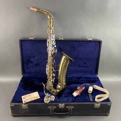 Sale Photo Thumbnail #142: Lot 158 – Pan American Brass Saxophone
