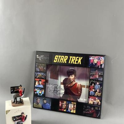 Sale Photo Thumbnail #50: Lot 66 – Lieutenant Uhura Signed Art Piece & Hallmark