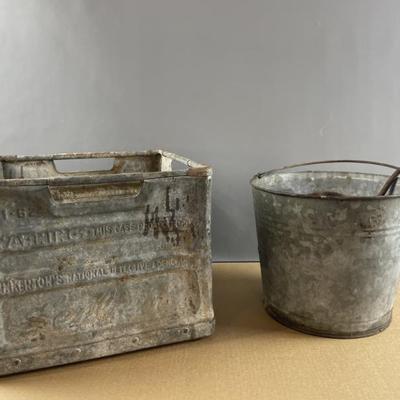 Sale Photo Thumbnail #43: Lot 59 – Vintage Horse Shoes, Metal Crate & More