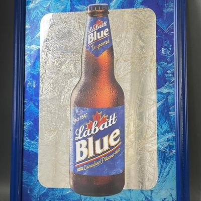 Sale Photo Thumbnail #120: Lot 136 – Labatt Blue Mirror Sign