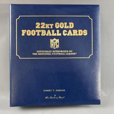 Sale Photo Thumbnail #111: Lot 127 – Danbury Mint 22kt Gold Football Cards