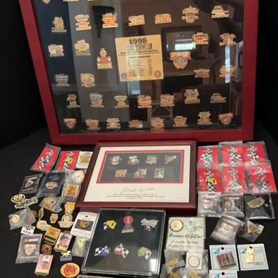 NASCAR 1998 Winston Cup Pin Collection & Hank Aaron Pin Set