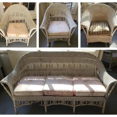 Wicker Patio Set – Sofa & Chairs